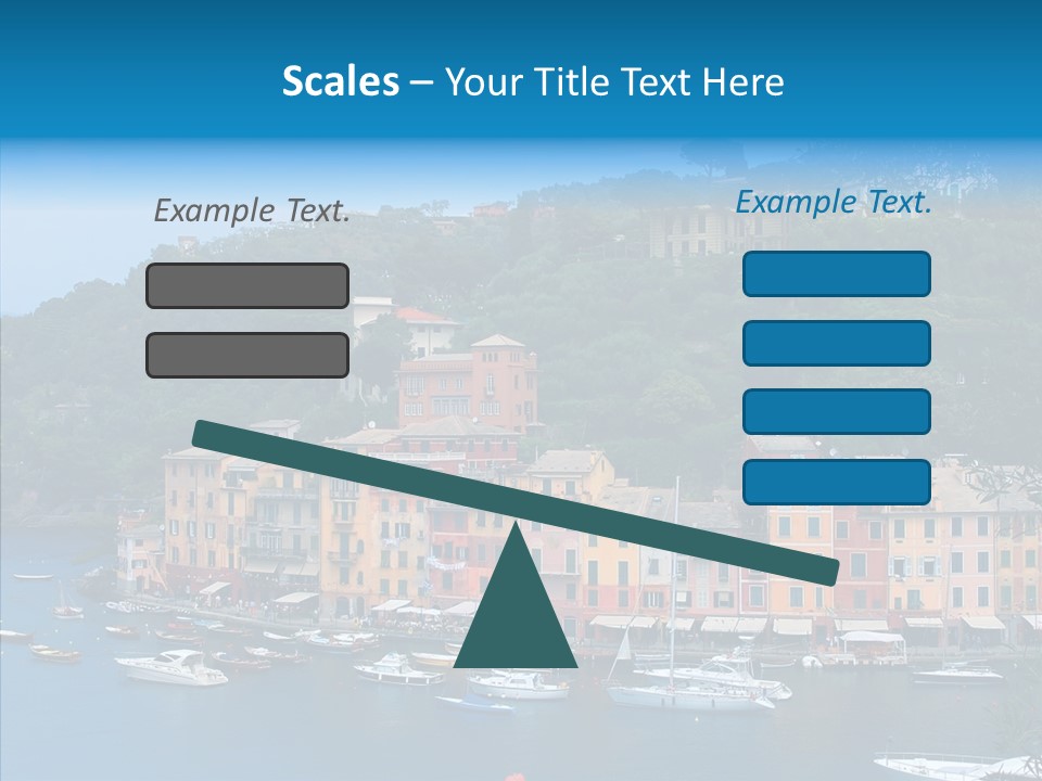 Houses Boats Jetty PowerPoint Template