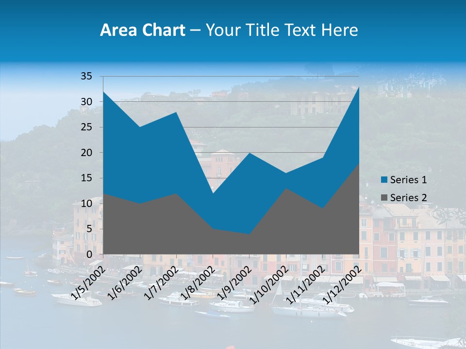 Houses Boats Jetty PowerPoint Template