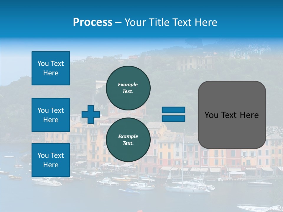 Houses Boats Jetty PowerPoint Template