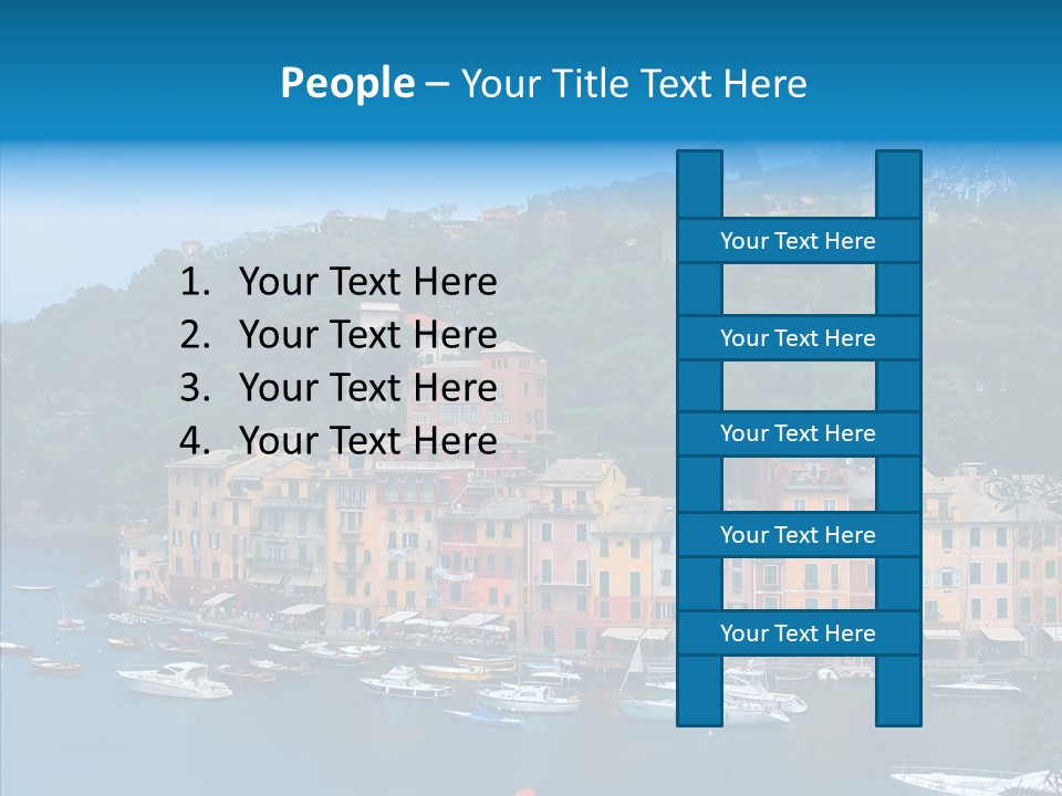 Houses Boats Jetty PowerPoint Template