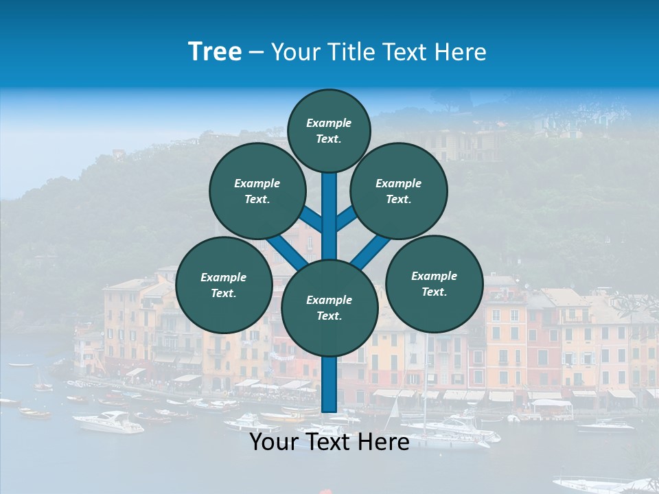 Houses Boats Jetty PowerPoint Template