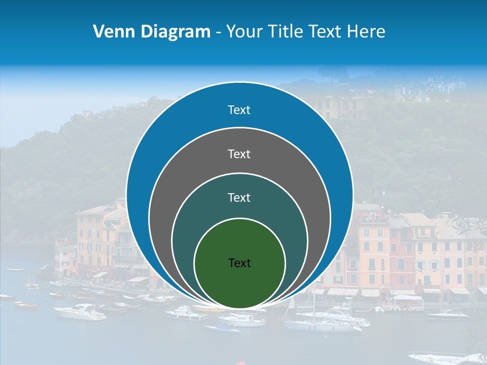 Houses Boats Jetty PowerPoint Template