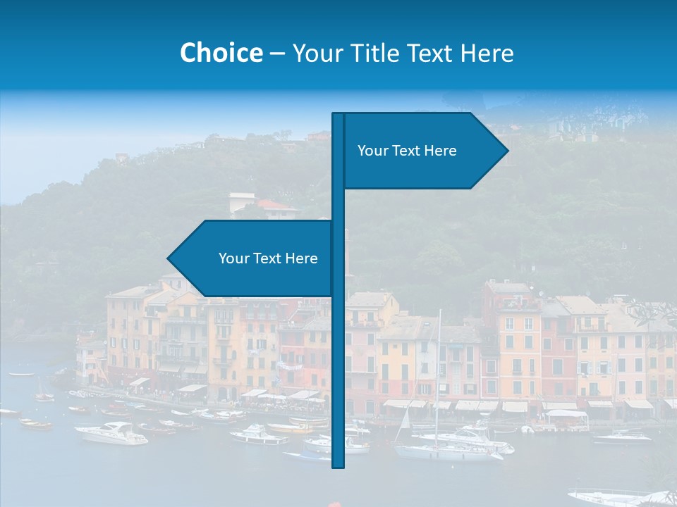 Houses Boats Jetty PowerPoint Template