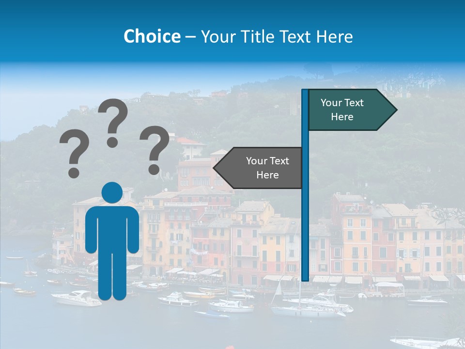 Houses Boats Jetty PowerPoint Template