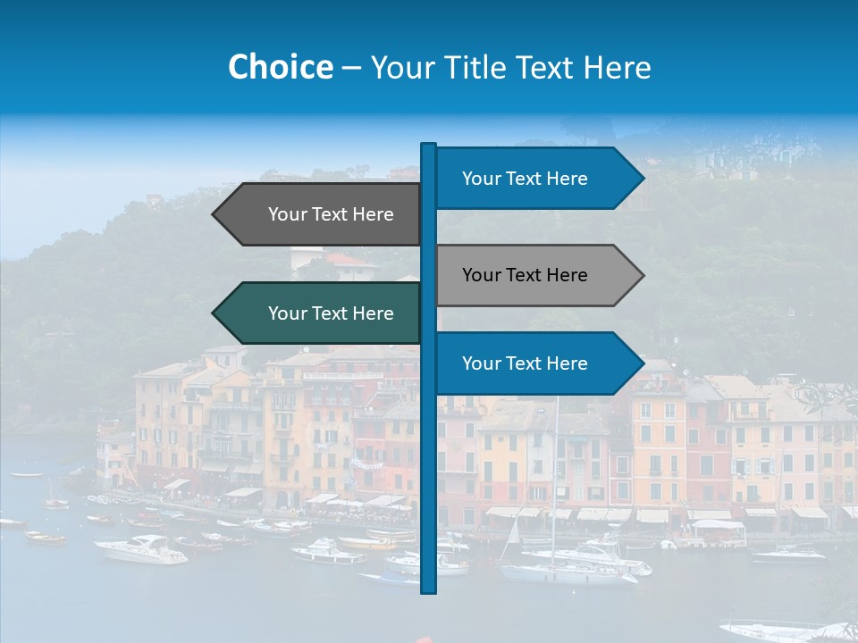 Houses Boats Jetty PowerPoint Template