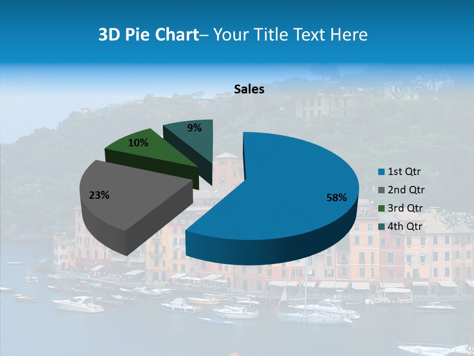 Houses Boats Jetty PowerPoint Template