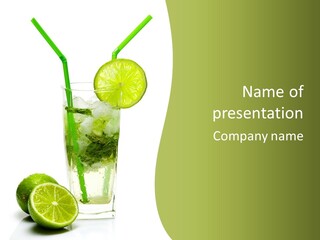 Bar Ice Object PowerPoint Template