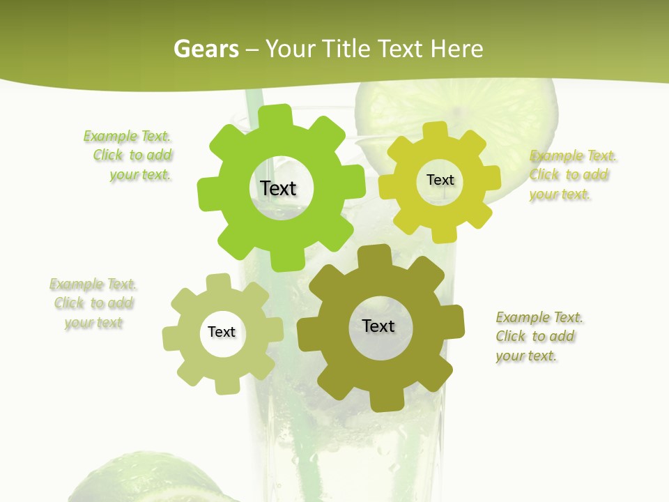 Bar Ice Object PowerPoint Template