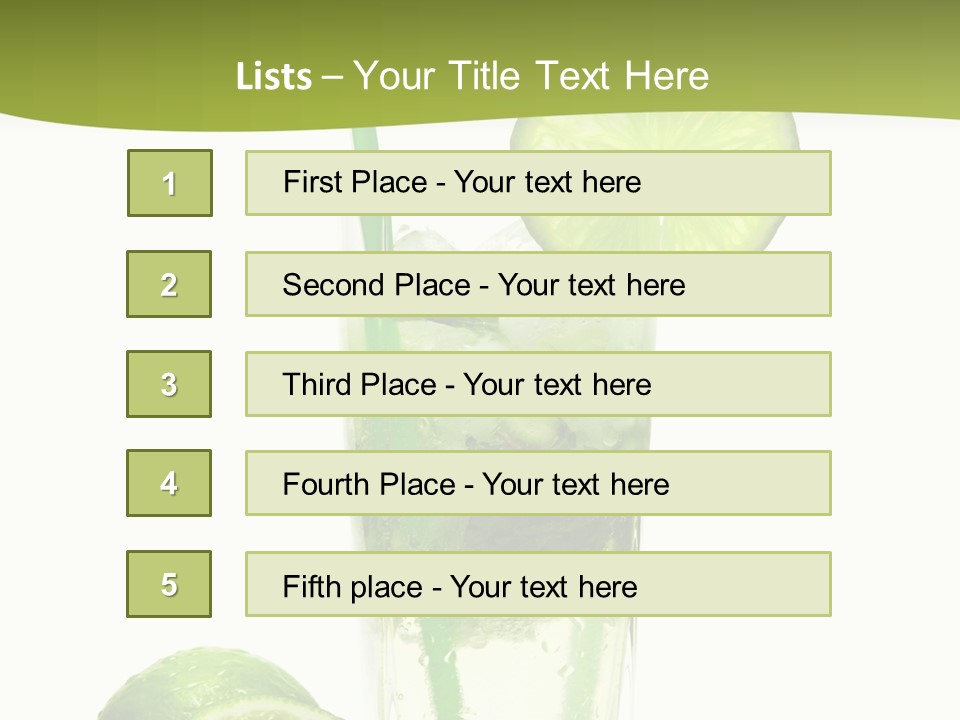 Bar Ice Object PowerPoint Template