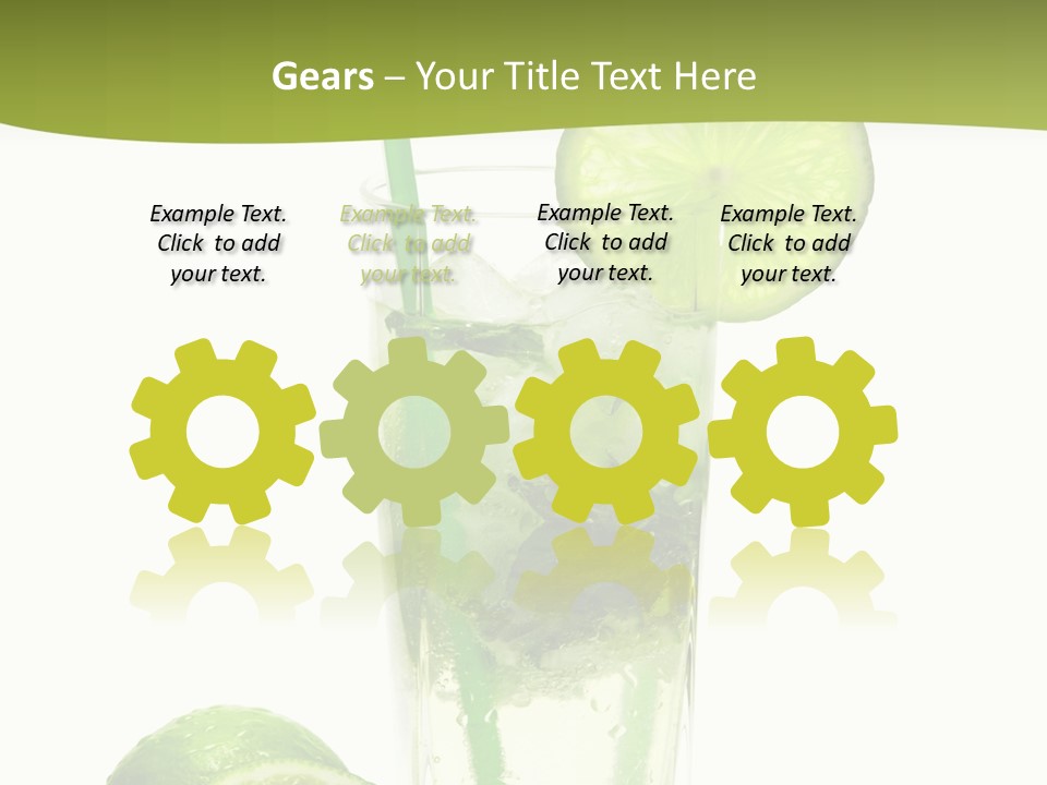 Bar Ice Object PowerPoint Template