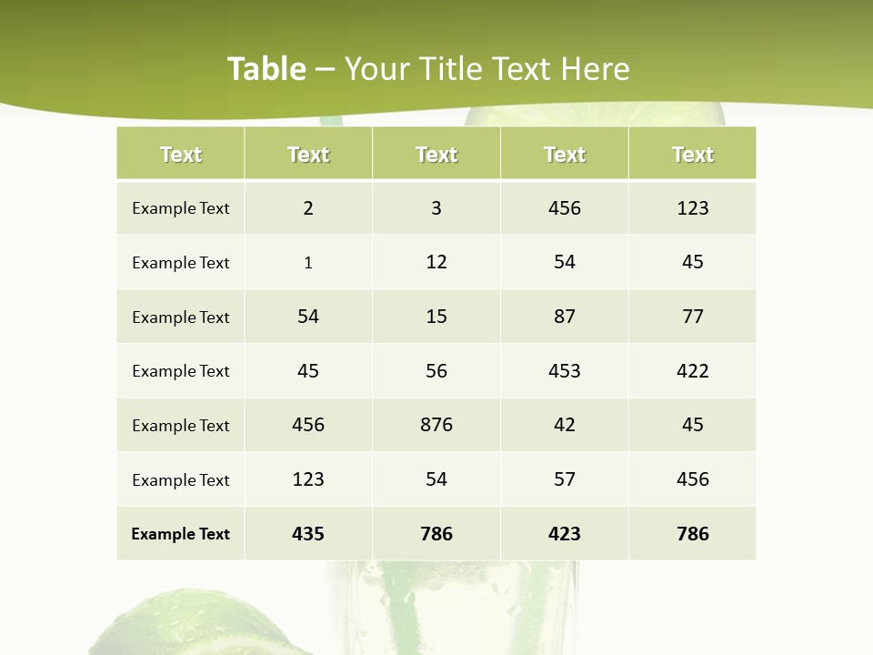 Bar Ice Object PowerPoint Template