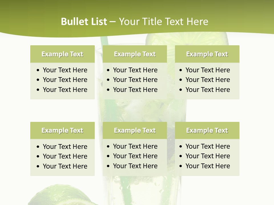 Bar Ice Object PowerPoint Template