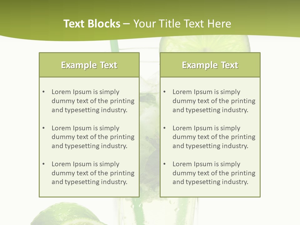 Bar Ice Object PowerPoint Template