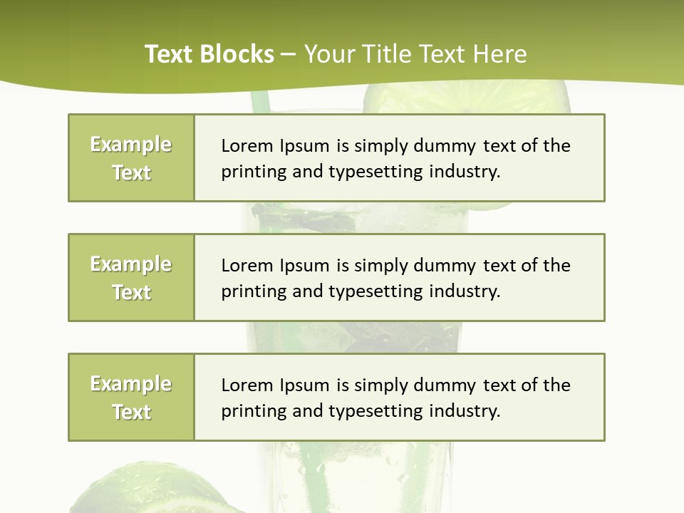 Bar Ice Object PowerPoint Template