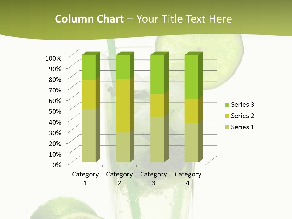 Bar Ice Object PowerPoint Template