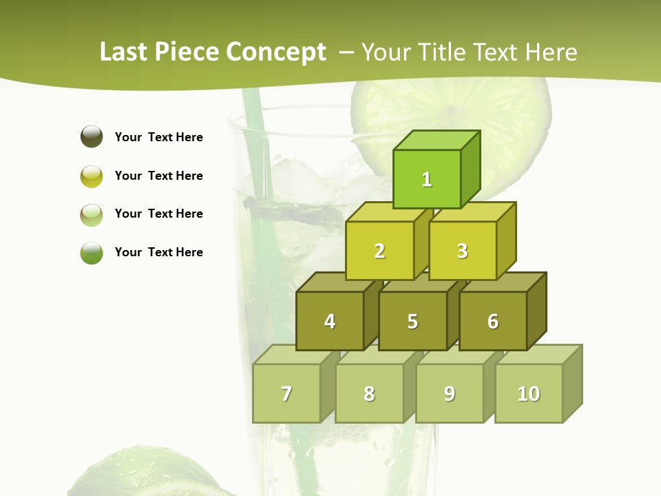 Bar Ice Object PowerPoint Template