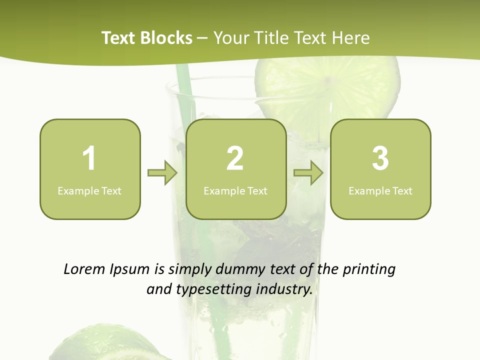 Bar Ice Object PowerPoint Template