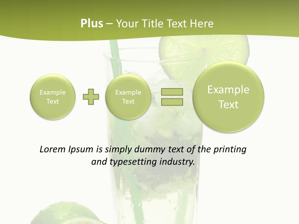 Bar Ice Object PowerPoint Template
