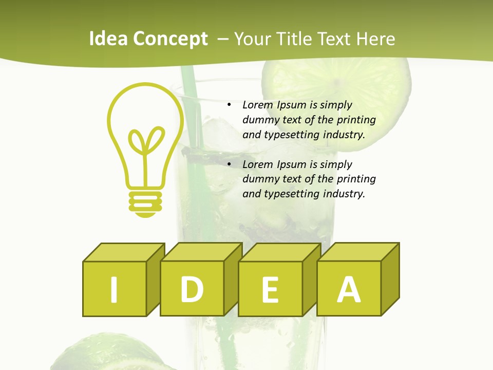 Bar Ice Object PowerPoint Template