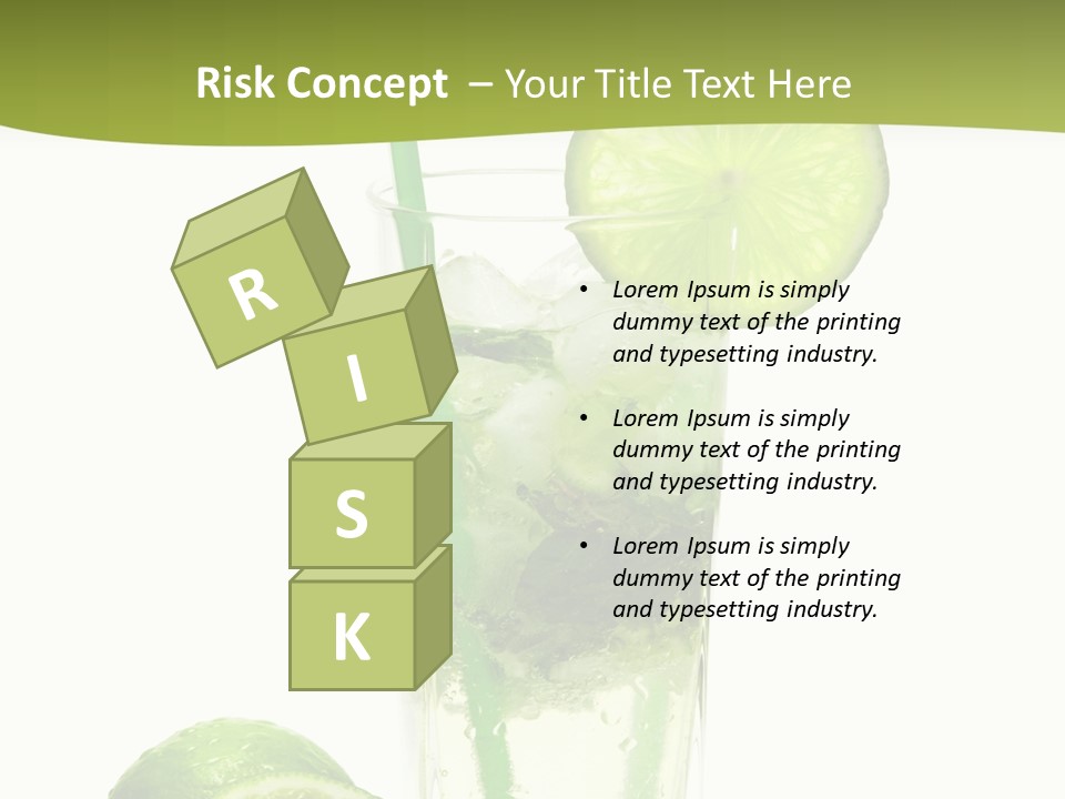 Bar Ice Object PowerPoint Template