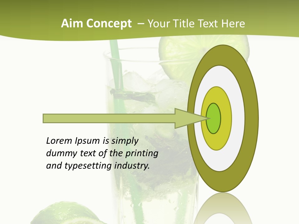 Bar Ice Object PowerPoint Template