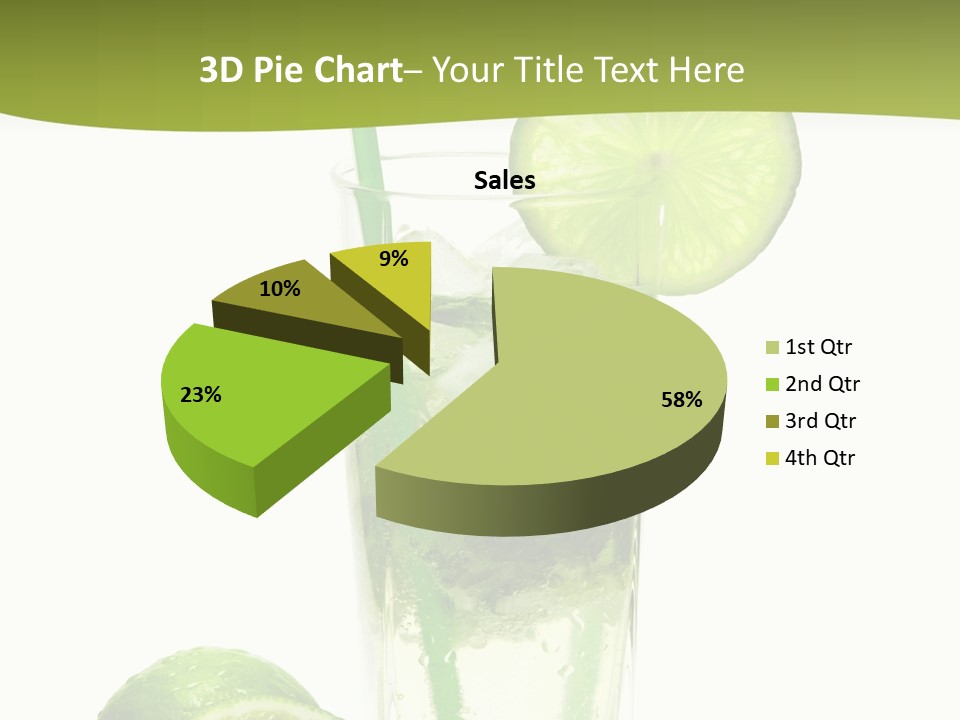 Bar Ice Object PowerPoint Template