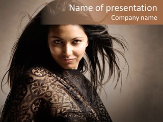 Brunette Young Elegance PowerPoint Template