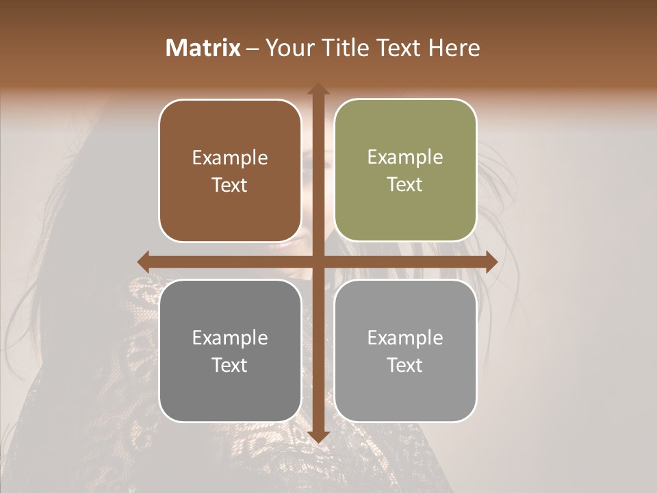 Brunette Young Elegance PowerPoint Template