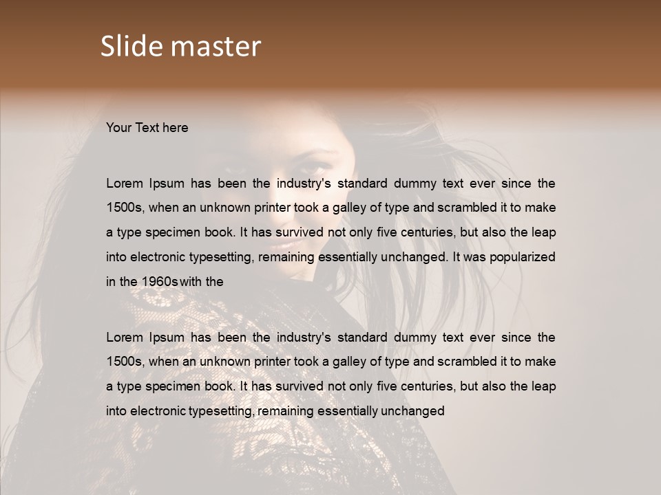 Brunette Young Elegance PowerPoint Template