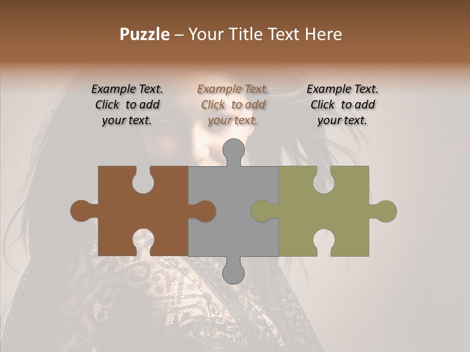 Brunette Young Elegance PowerPoint Template