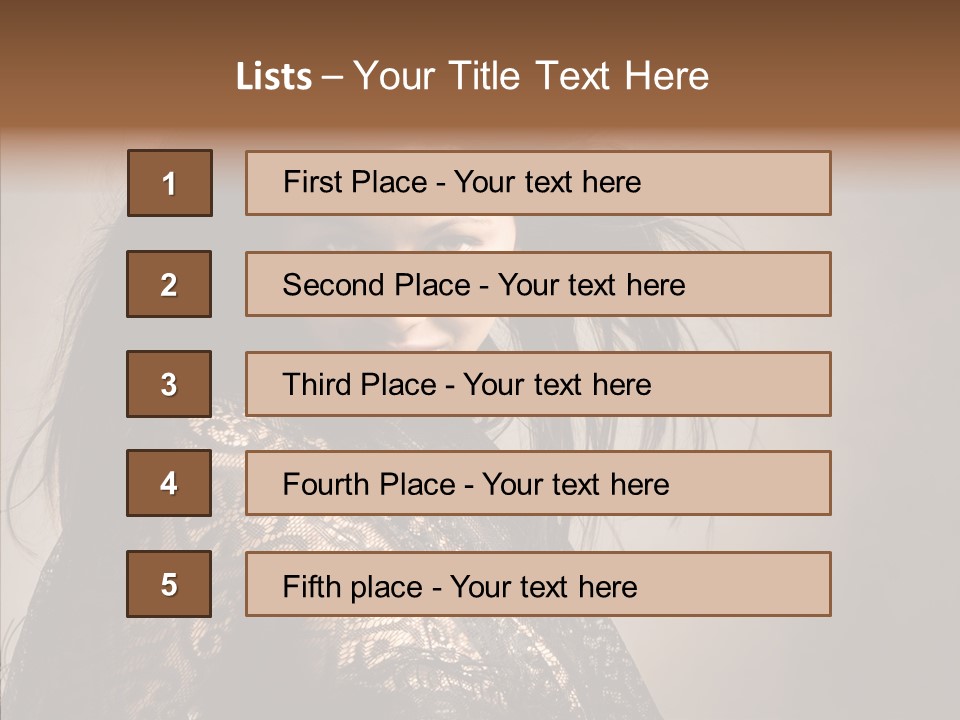 Brunette Young Elegance PowerPoint Template