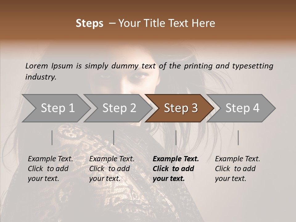 Brunette Young Elegance PowerPoint Template