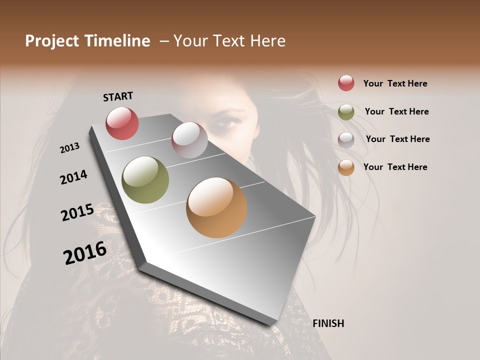 Brunette Young Elegance PowerPoint Template