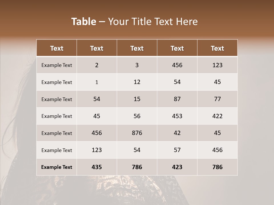 Brunette Young Elegance PowerPoint Template