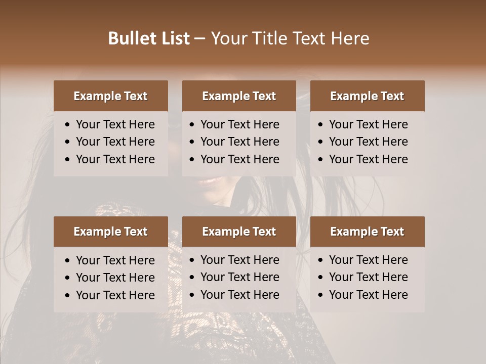 Brunette Young Elegance PowerPoint Template