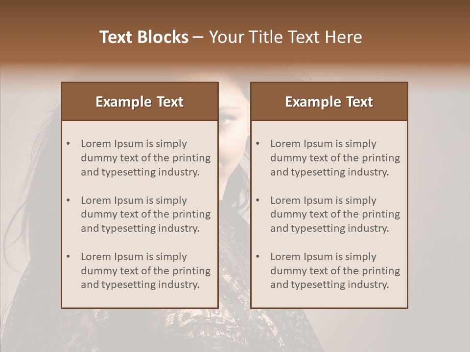 Brunette Young Elegance PowerPoint Template