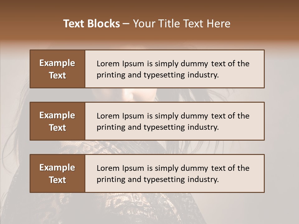 Brunette Young Elegance PowerPoint Template