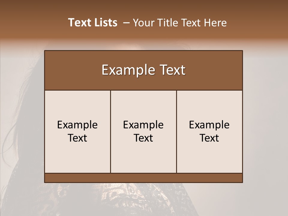Brunette Young Elegance PowerPoint Template