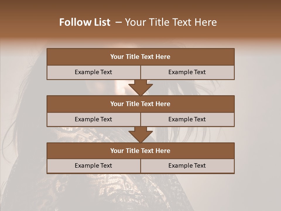 Brunette Young Elegance PowerPoint Template