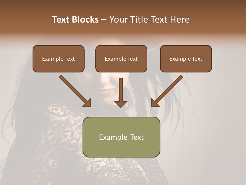 Brunette Young Elegance PowerPoint Template