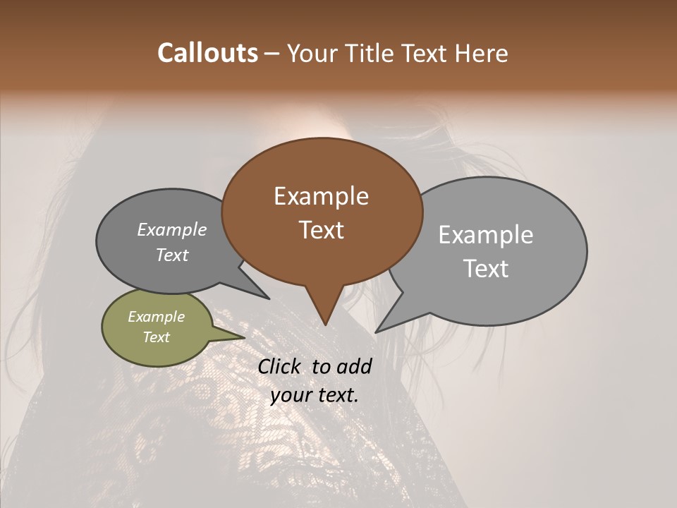 Brunette Young Elegance PowerPoint Template