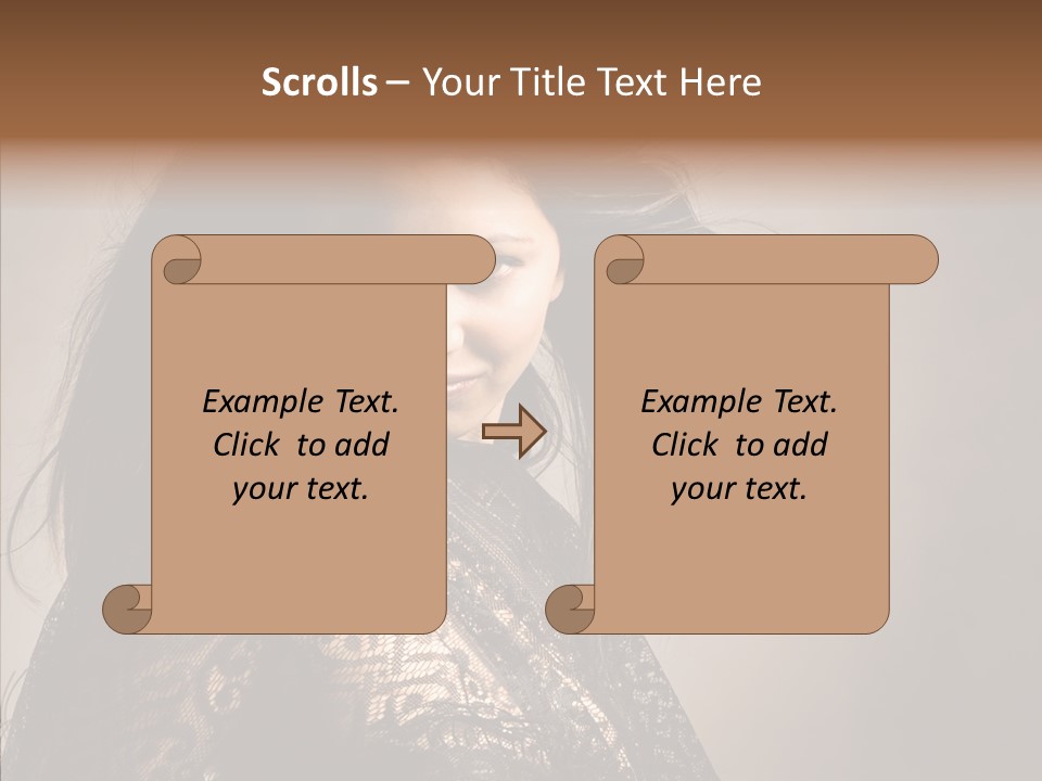 Brunette Young Elegance PowerPoint Template