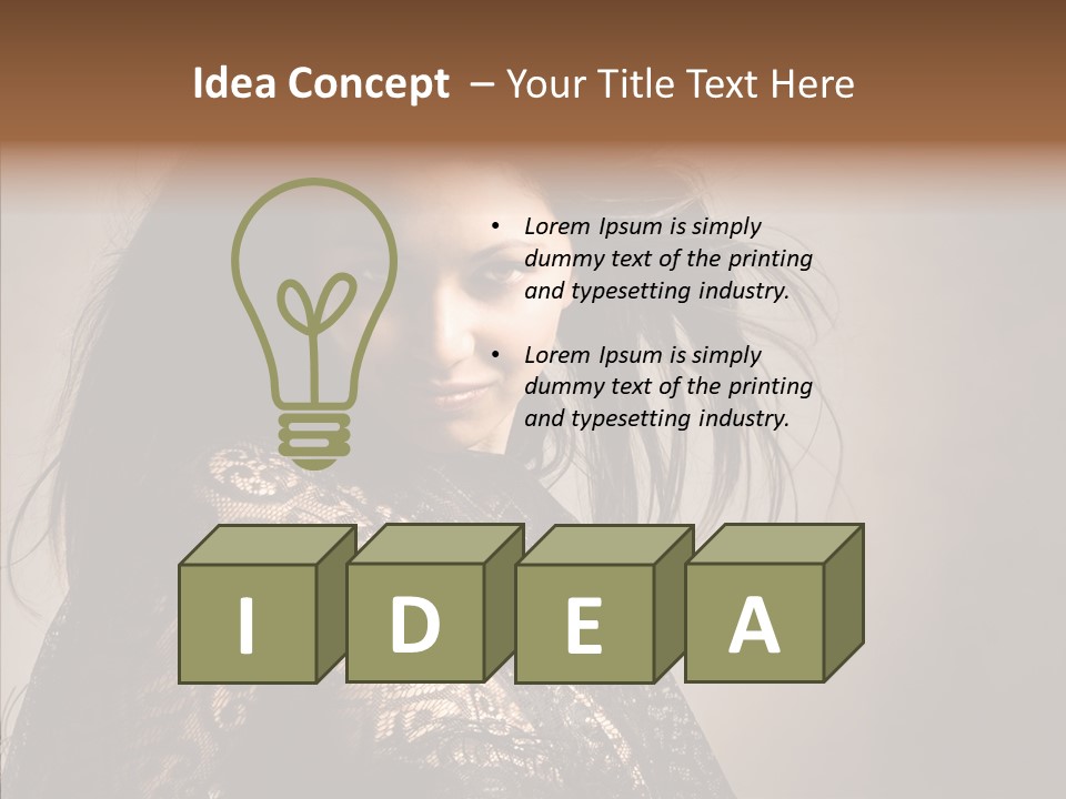 Brunette Young Elegance PowerPoint Template