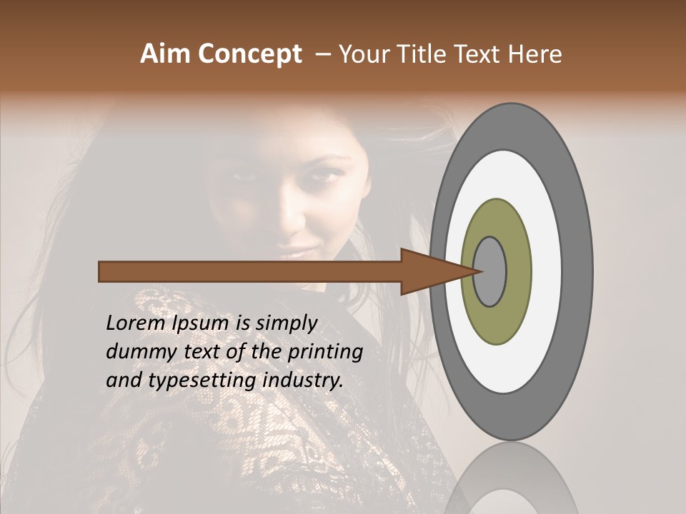 Brunette Young Elegance PowerPoint Template