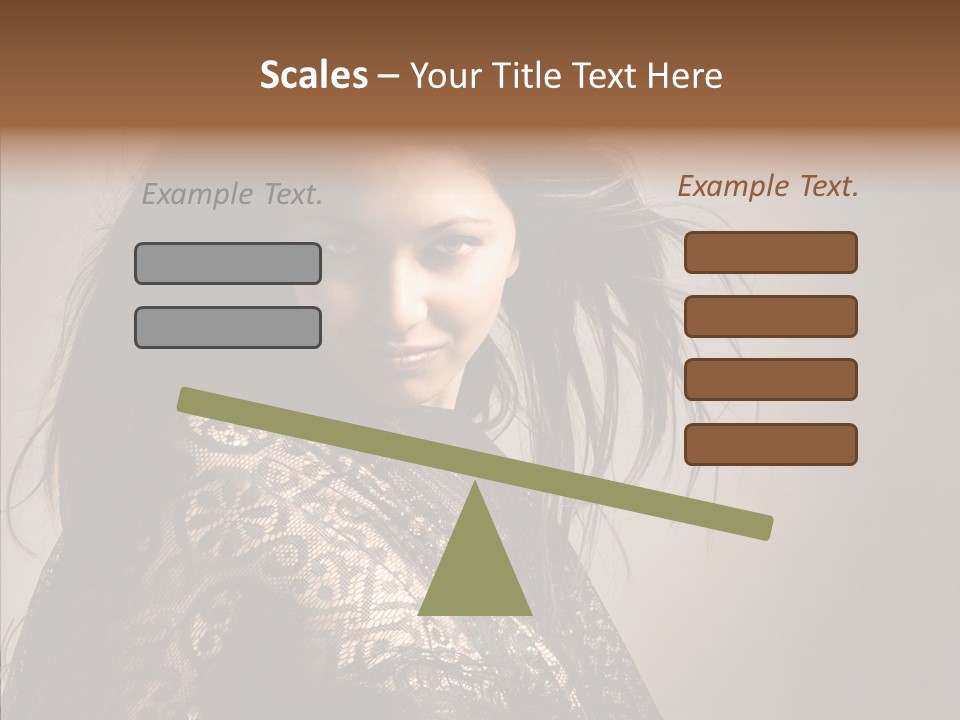 Brunette Young Elegance PowerPoint Template