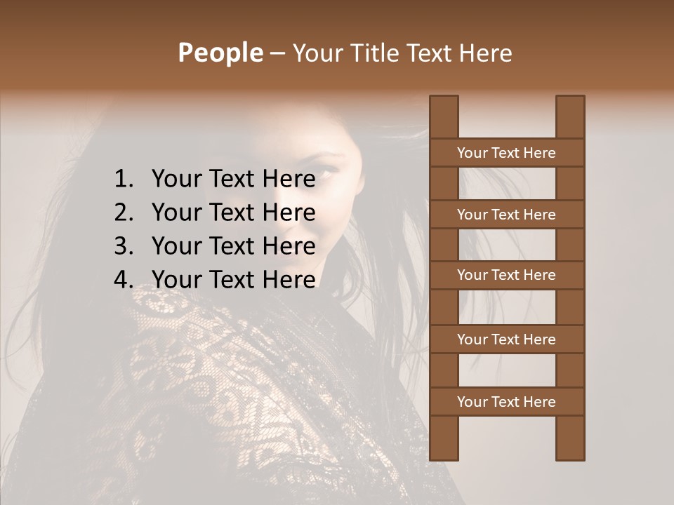 Brunette Young Elegance PowerPoint Template