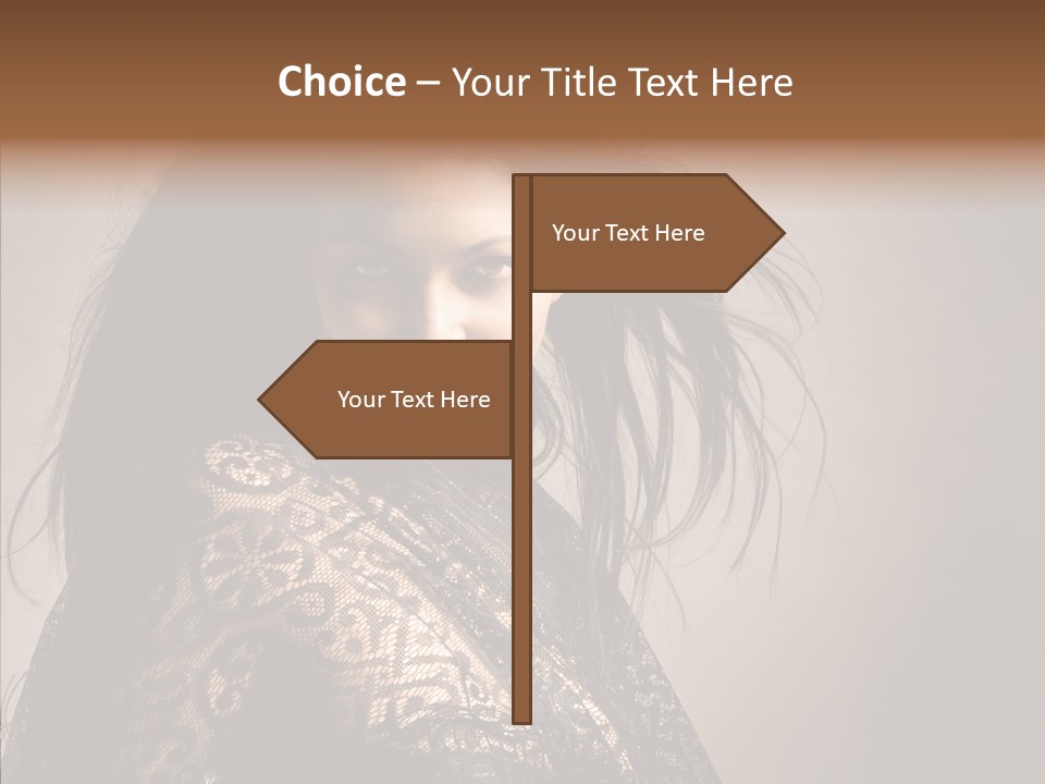 Brunette Young Elegance PowerPoint Template