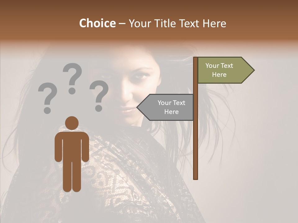 Brunette Young Elegance PowerPoint Template