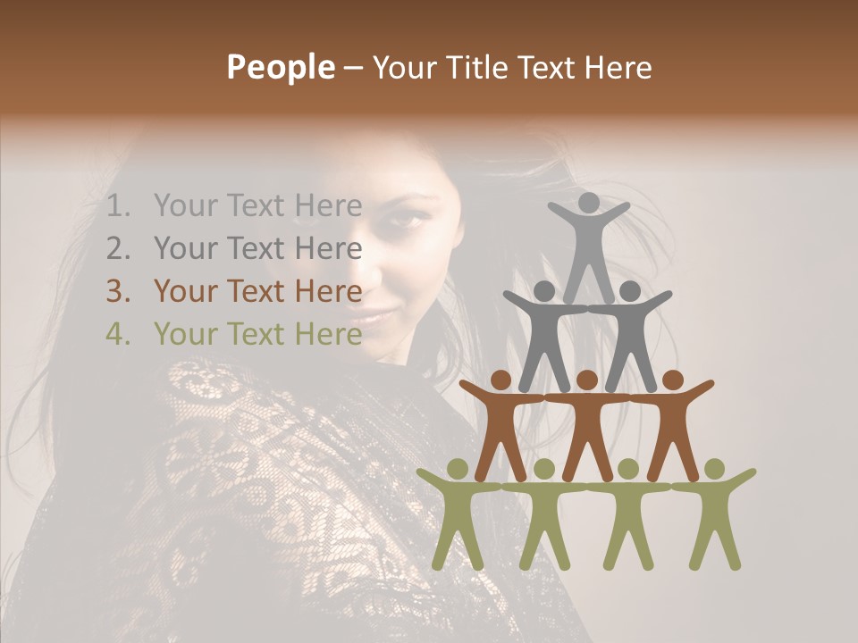 Brunette Young Elegance PowerPoint Template