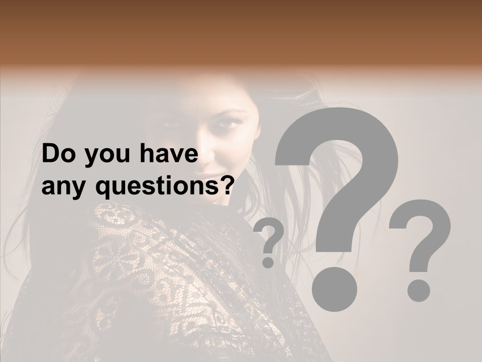 Brunette Young Elegance PowerPoint Template